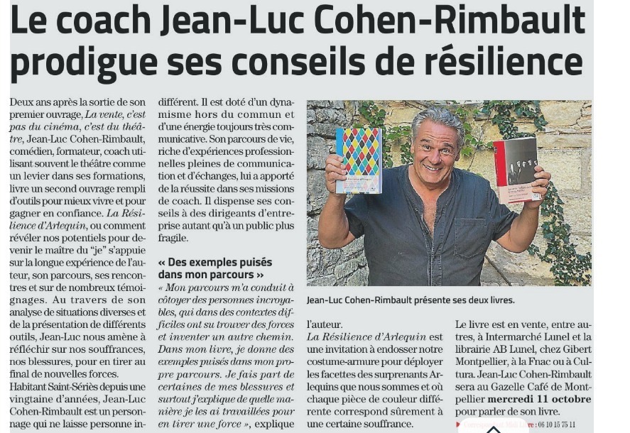 Le coach Jean-Luc Cohen-Rimbault prodigue ses conseils de résilience